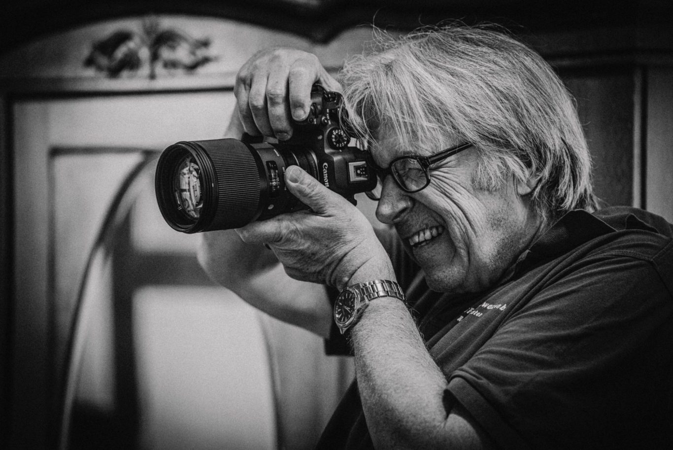 Robert Schuster beim Fotografieren